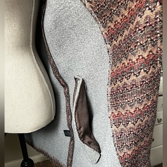 Greylin Zig zag asymmetrical cowl neck jacket from Anthropologie size xsmall - Picture 11 of 15